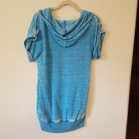 Joe Boxes faded blue w stars hooded top sz M - Picture 3 of 4
